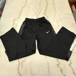 Nike Kids Black Joggers with White Accents